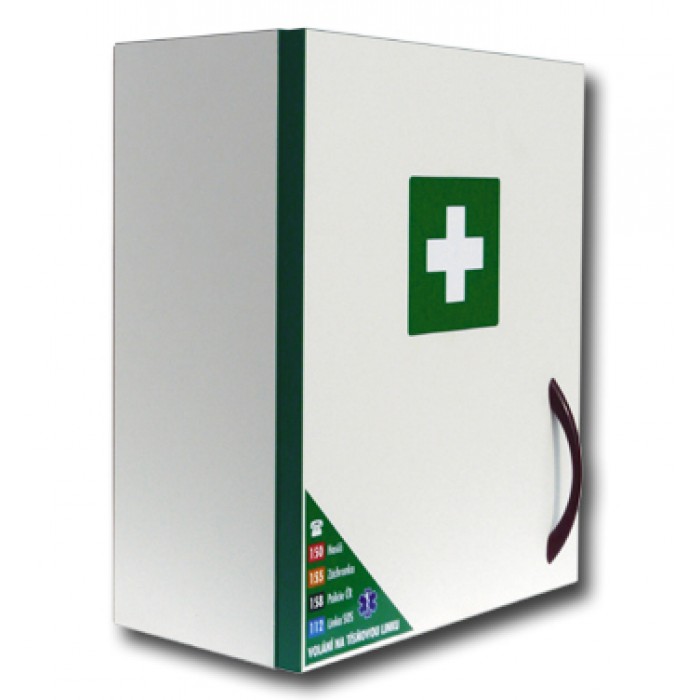 Lékárnička MEDIBOX - nástěnná, dřevěná - vybavená